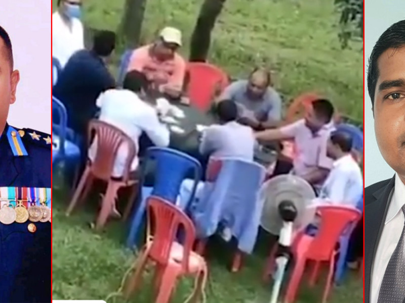 सार्वजनिक ठाउँमा जुवा खेल्ने सर्लाहीका एसपी तानिए